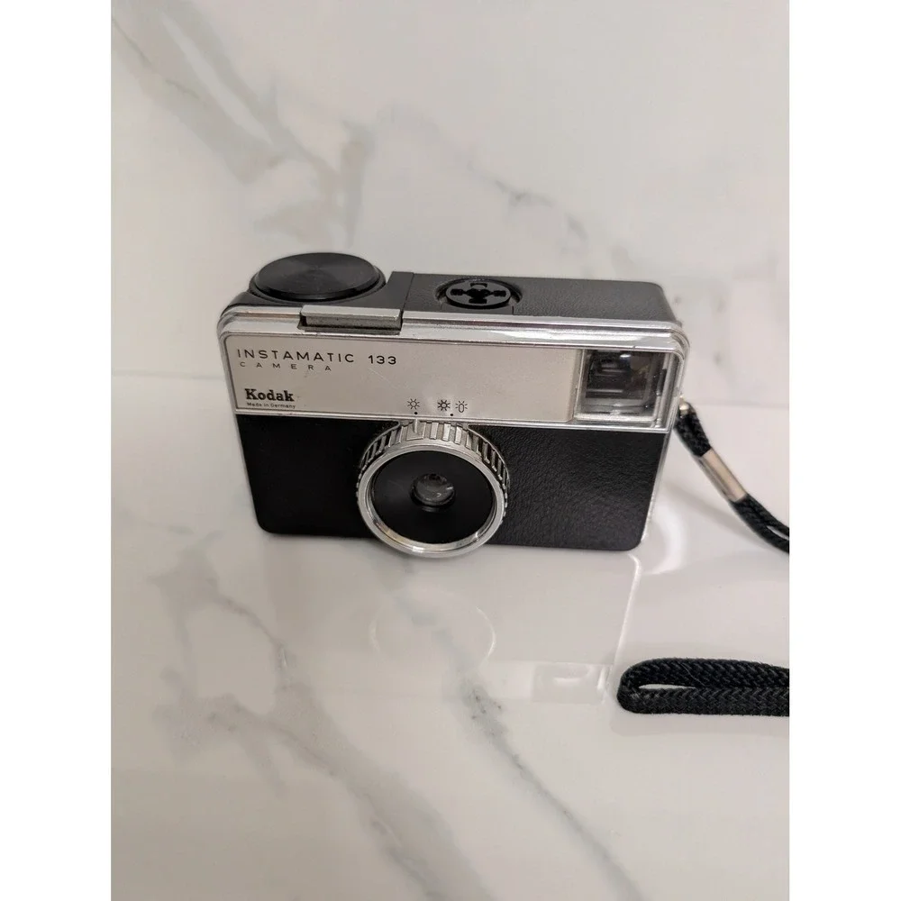 Kodak Instamatic 133 Vintage 126 Film Camera Made in Germany Black Silver